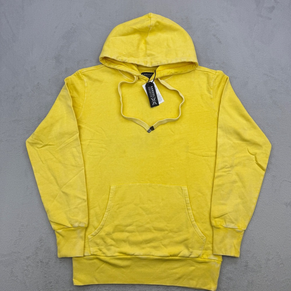 Kangol Hoodie Men Small Yellow Cotton Sweatshirt Pullover Streetwear Winter‎